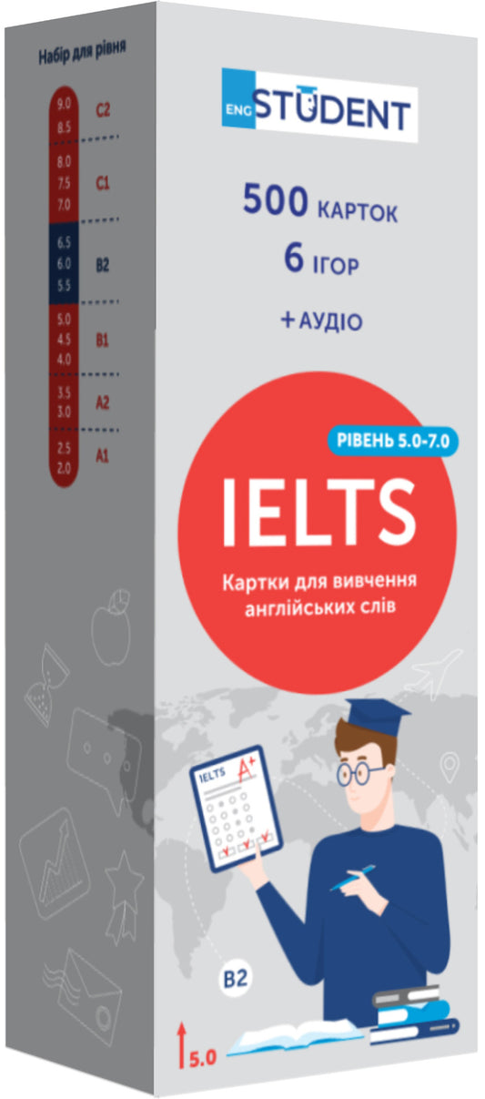 Cards for learning English words. IELTS (range 5.0-7.0) / Картки для вивчення англійських слів. IELTS (рівень 5.0-7.0)  978-617-7702-61-9-1