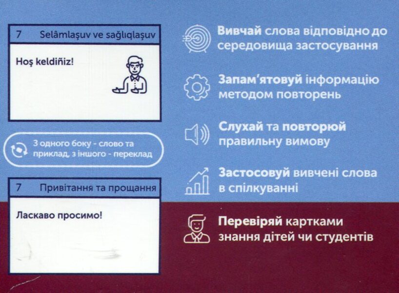 Cards for learning the Crimean Tatar language / Картки для вивчення кримськотатарської мови  9786177702879-3