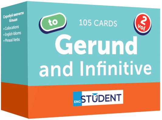 Cards of English words Gerund and Infinitive. Volume 2 / Картки англійських слів Gerund and Infinitive. Volume 2  978-617-7702-69-5-1
