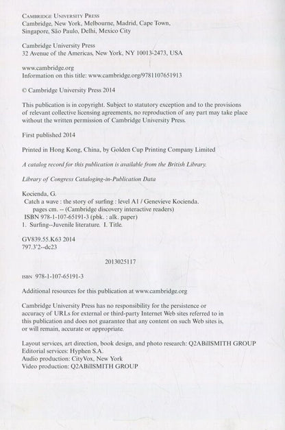 Catch A Wave. The Story Of Surfing. Book With Online Access Genevieve Kochenda / Женевьева Коченда 9781107651913-3