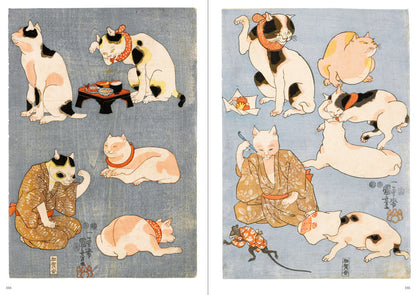 Cats In Ukiyo-E. Japanese Woodblock Print Of Utagawa Kuniyoshi Kaneko Nobuhisa / Канэко Нобухиса 9784756242877-5