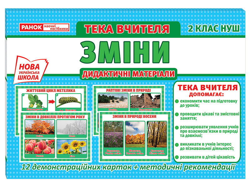Changes. The teacher's portfolio. Didactic materials. 2nd class / Зміни. Тека вчителя. Дидактичні матеріали. 2 клас Ирина Волошина 4823076147921-1