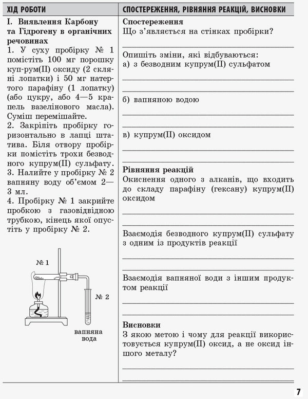 Chemistry. 11th grade. Notebook for laboratory experiments and practical works. Academic level / Хімія. 11 клас. Зошит для лабораторних дослідів і практичних робіт. Академічний рівень Елена Билык, Ирина Черевань 978-617-540-113-2-6