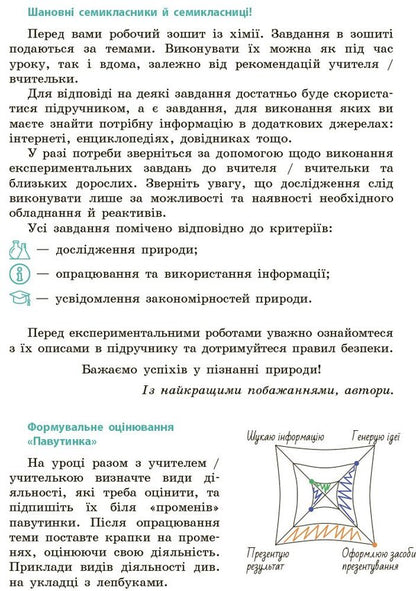 Chemistry. 7Th Grade. Workbook / Хімія. 7 клас. Робочий зошит Alexey Hryhorovych / Олексій Григорович 9786170989529-2