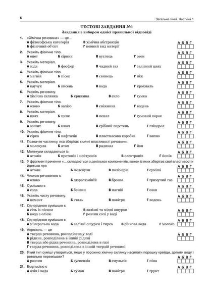 Chemistry. General chemistry. Part I. Comprehensive edition. ZNO and NMT 2025 / Хімія. Загальна хімія. Частина І. Комплексне видання. ЗНО та НМТ 2025 Людмила Дячук 2005000019593-5