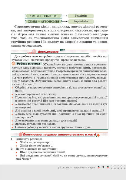 Chemistry. Grade 7. Textbook / Хімія. 7 клас. Підручник Olga Kuzyshyn, Yuri Pakhomov, Lily Midak, Christina Budyan / Ольга Кузішин, Юрій Пахомов, Лілія Мідак, Крістіна Будждіган 9789663089317-5