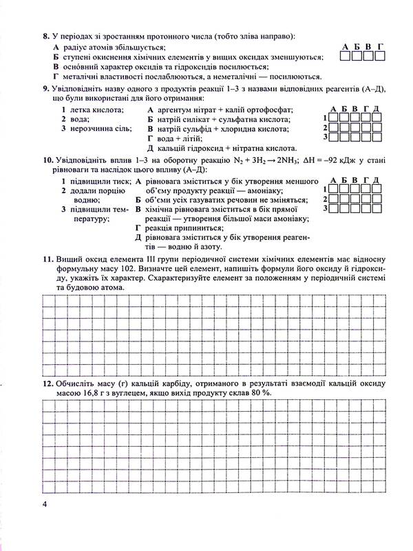 Chemistry. Notebook For Control And Practical Work. 11Th Grade. Standard Level / Хімія. Зошит для контрольних і практичних робіт. 11 клас. Рівень стандарту Arthur Dovzhik / Артур Довжик 9789660741034-5