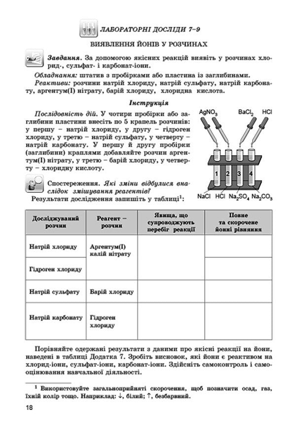 Chemistry. Notebook for practical works, laboratory experiments and home chemical experiment. Grade 9 / Хімія. Зошит для практичних робіт, лабораторних дослідів і домашнього хімічного експерименту. 9 клас Анна Лашевская, Алина Лашевская 978-966-11-0867-6-4