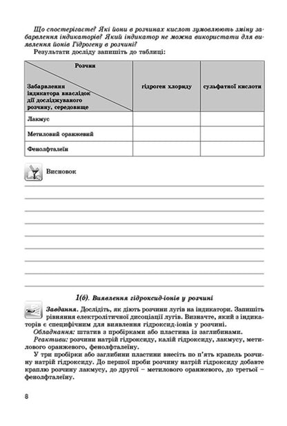 Chemistry. Notebook for practical works, laboratory experiments and home chemical experiment. Grade 9 / Хімія. Зошит для практичних робіт, лабораторних дослідів і домашнього хімічного експерименту. 9 клас Анна Лашевская, Алина Лашевская 978-966-11-0867-6-3