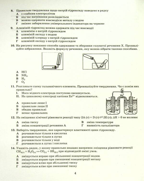 Chemistry. Typical test tasks. ZNO 2022 / Хімія. Типові тестові завдання. ЗНО 2022 Лариса Кудина, Елена Швыдко 978-966-945-182-8-4
