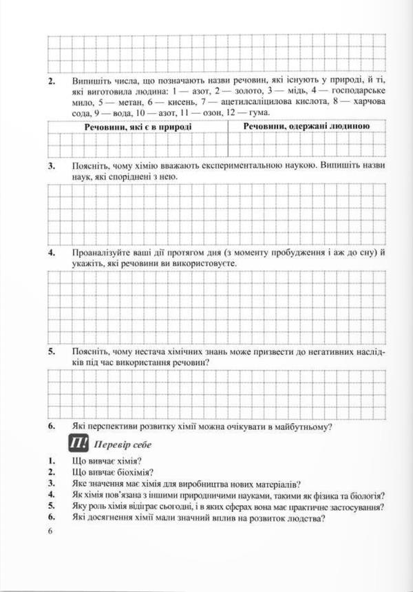 Chemistry. Workbook-Manual. 7Th Grade / Хімія. Робочий зошит-посібник. 7 клас Olga Berezan, Natalia Oschapovskaya / Ольга Березан, Наталія Ощаповська 9789660743335-4