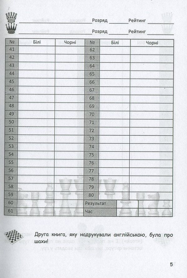 Chess Intellectual Notebook / Записник шахового інтелектуала Ivan Habinets / Іван Хабінетс 9789660732483-4