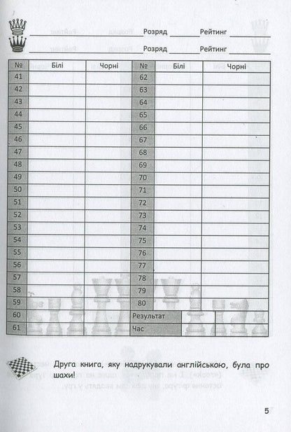 Chess Intellectual Notebook / Записник шахового інтелектуала Ivan Habinets / Іван Хабінетс 9789660732483-4