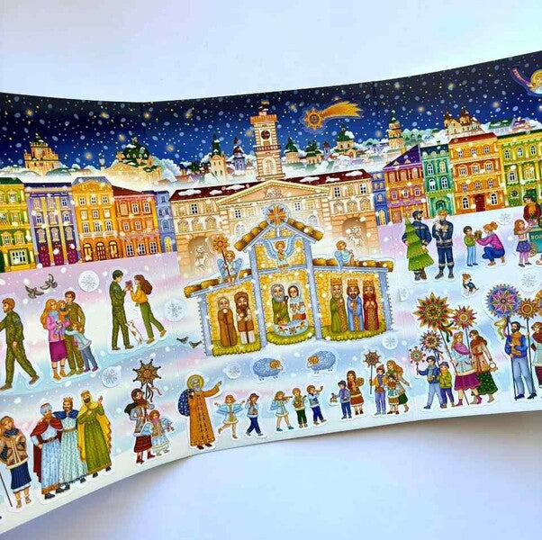 Christmas shop in Lviv (+ stickers + coloring pages) / Різдвяна шопка у Львові (+ наліпками + розмальовки)  978-966-938-760-8-5