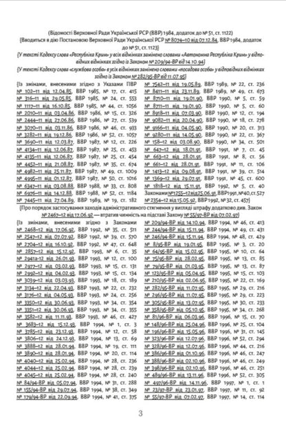 Code of Ukraine on administrative offenses (Articles 1 - 212). Current legislation of Ukraine with changes and additions as of October 1, 2021 / Кодекс України про адміністративні правопорушення (статті 1 - 212). Чинне законодавство України зі змінами та доповненнями станом на 01.10.2021  978-088-0000-22-2-2