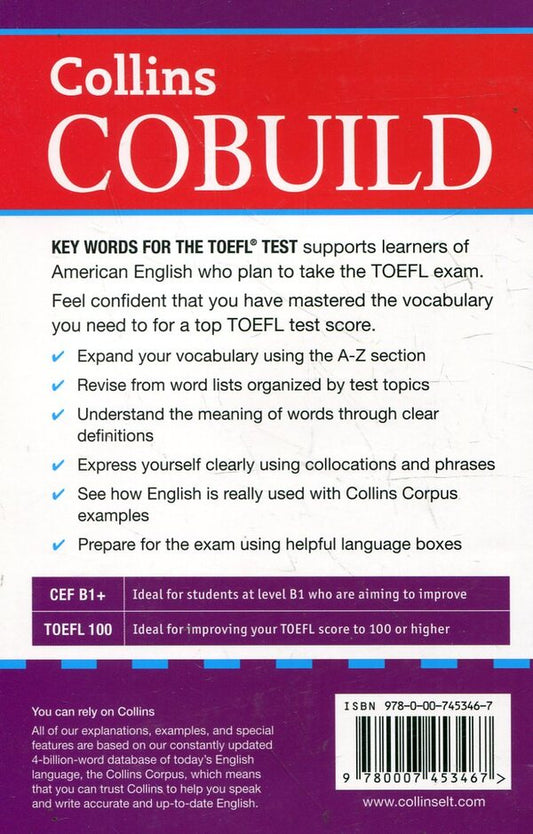 Collins Cobuild Key Words For The TOEFL Test - Author not specified 9780007453467-2