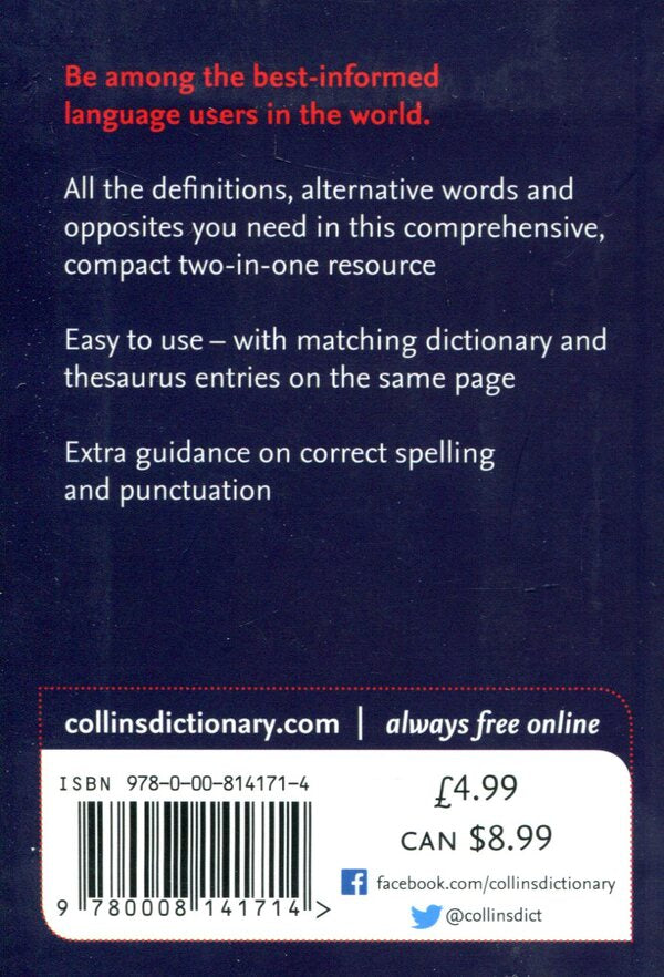 Collins Gem. English Dictionary and Thesaurus / Collins Gem. English Dictionary and Thesaurus  978-0-00-814171-4-3