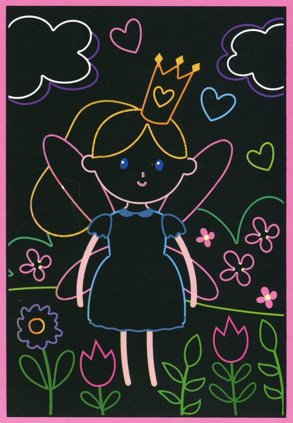 Color engraving and coloring #1 (for girls) / Кольорова гравюра та розмальовка №1 (для дівчат)  4823076488994-2