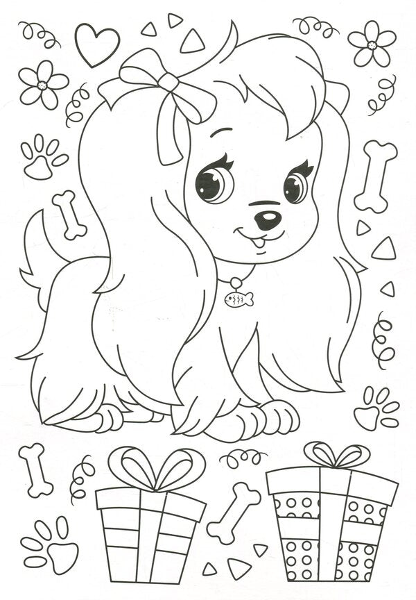Color engraving and coloring #1 (for girls) / Кольорова гравюра та розмальовка №1 (для дівчат)  4823076488994-5