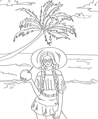 Coloring book for girls. Bright travels / Розмальовка для дівчат. Яскраві подорожі  978-966-982-674-9-3