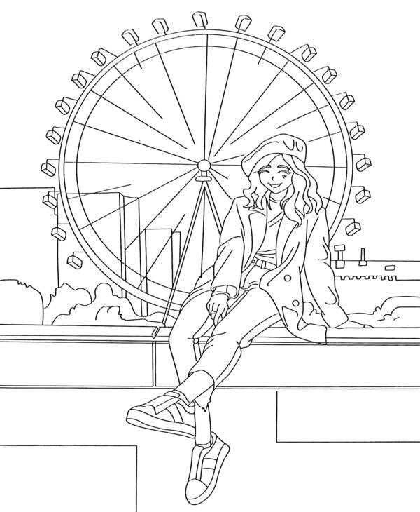 Coloring book for girls. Bright travels / Розмальовка для дівчат. Яскраві подорожі  978-966-982-674-9-5