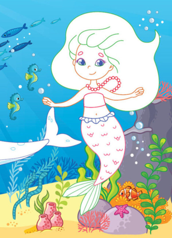 Coloring pages Poems Task. Mermaids / Розмальовки. Віршики. Завдання. Русалки Нани Джавахидзе 978-617-09-7720-5-5