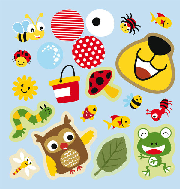 Coloring pages, applications, tasks. Animals Cheerful and funny. 40 stickers / Розмальовки, аплікації, завдання. Тварини. Веселі та кумедні. 40 наліпок  978-966-987-664-5-4