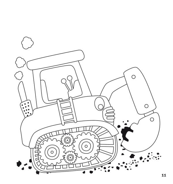 Coloring pages, applications, tasks. Construction site. 40 stickers / Розмальовки, аплікації, завдання. Будівельний майданчик. 40 наліпок  978-966-987-670-6-3