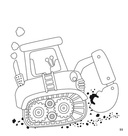 Coloring pages, applications, tasks. Construction site. 40 stickers / Розмальовки, аплікації, завдання. Будівельний майданчик. 40 наліпок  978-966-987-670-6-3