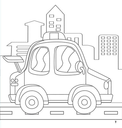 Coloring pages, applications, tasks. Transport in a big city. 40 stickers / Розмальовки, аплікації, завдання. Транспорт у великому місті. 40 наліпок  978-966-987-764-2-3