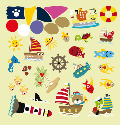 Coloring pages, applications, tasks. ships 40 stickers / Розмальовки, аплікації, завдання. Кораблі. 40 наліпок  978-966-987-662-1-4