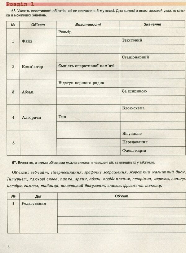 Computer Science. A workbook. 6th grade / Інформатика. Робочий зошит. 6 клас Иосиф Ривкинд 978-966-11-0972-7-3