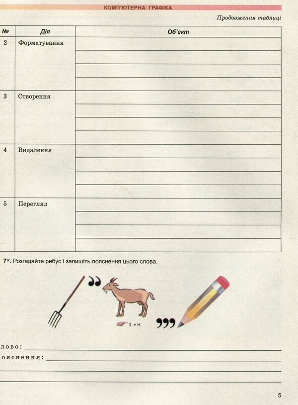 Computer Science. A workbook. 6th grade / Інформатика. Робочий зошит. 6 клас Иосиф Ривкинд 978-966-11-0972-7-4