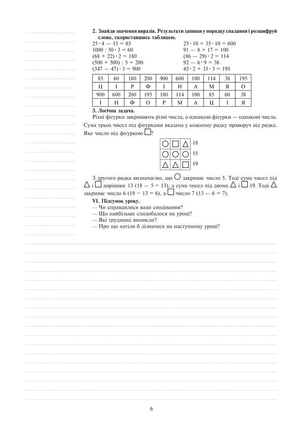 Computer Science. Lesson Notes. 4Th Grade / Інформатика. Конспекти уроків. 4 клас Halyna Yarysh, Olga Mochula / Галіна Яріш, Ольга Мочула 9789661059152-5