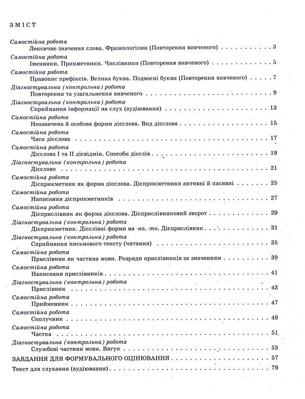 Control of learning results. Ukrainian language. 7th grade / Контроль результатів навчання. Українська мова. 7 клас Александр Заболотный, Виктор Заболотный 978-966-945-449-2-3