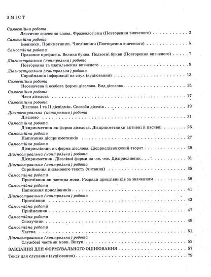 Control of learning results. Ukrainian language. 7th grade / Контроль результатів навчання. Українська мова. 7 клас Александр Заболотный, Виктор Заболотный 978-966-945-449-2-3