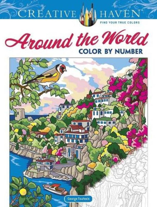 Creative Haven Around The World Color By Number George Tuskoshis / Джордж Туфексис 9780486846989-1