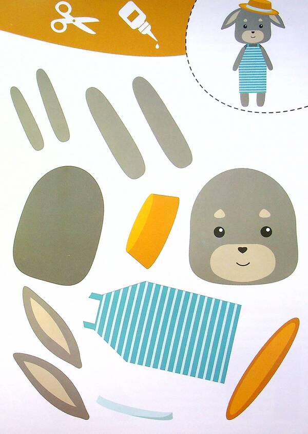 Cut And Glue Applications Voluminous Crafts Funny Animals - Вирзамо та клемо Аплкац Обмн саморобки Потшн тварини - Author not specified 9786175471524-4
