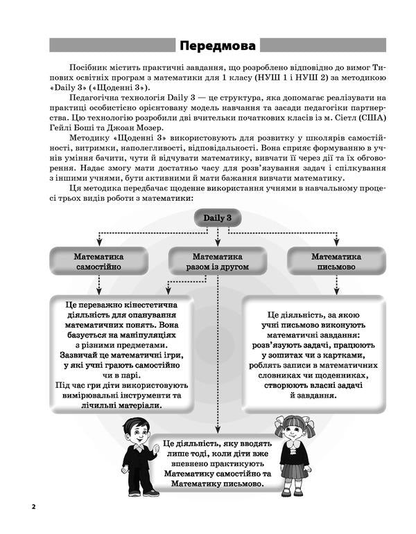 Daily 3. Interesting tasks for each day by type of activity. 1st class. Part 1 / Щоденні 3. Цікаві завдання на кожен день за видами діяльності. 1 клас. Частина 1 Елена Кашуба-Вольвач, Оксана Кулаченко 9786170036803-2