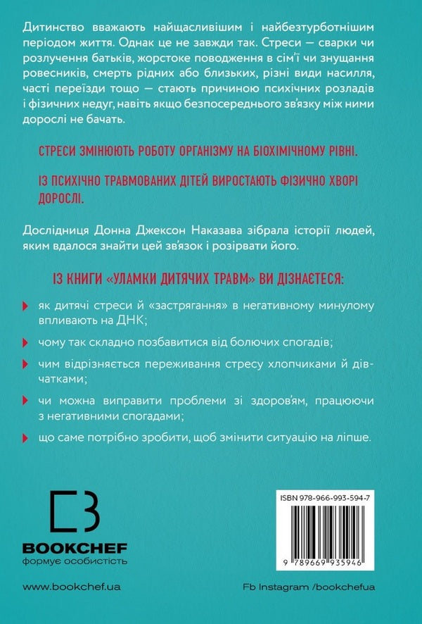 Debris of children's injuries. Why we get sick and how to stop it / Уламки дитячих травм. Чому ми хворіємо і як це припинити Донна Джексон Наказава 978-966-993-594-6-2