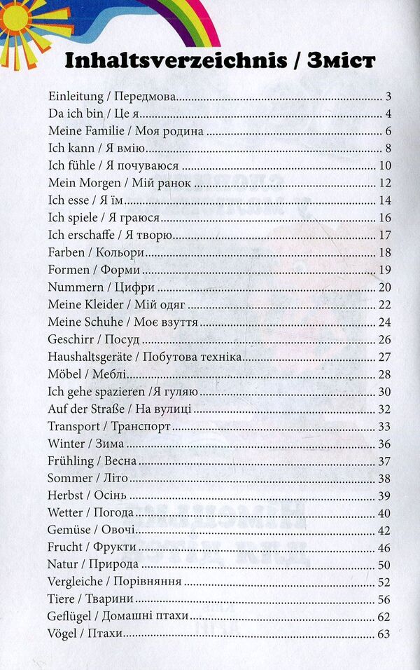 Deutsch. Dictionary in pictures. German for children / Deutsch. Словник у малюнках. Німецька для дітей Анна Калайда 978-966-498-575-5-3