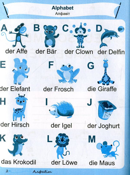 Deutsch Mein Vokabelheft. My German dictionary. 1-4 classes / Deutsch Mein Vokabelheft. Мій словник з німецької мови. 1-4 класи Леся Вознюк, Елена Дубина 978-966-07-3394-7-4