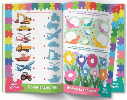 Developmental lessons and tests. Raccoon. 92 stickers / Розвивальні уроки і тести. Єнот. 92 наліпки О. Колесникова 978-617-547-523-2-3