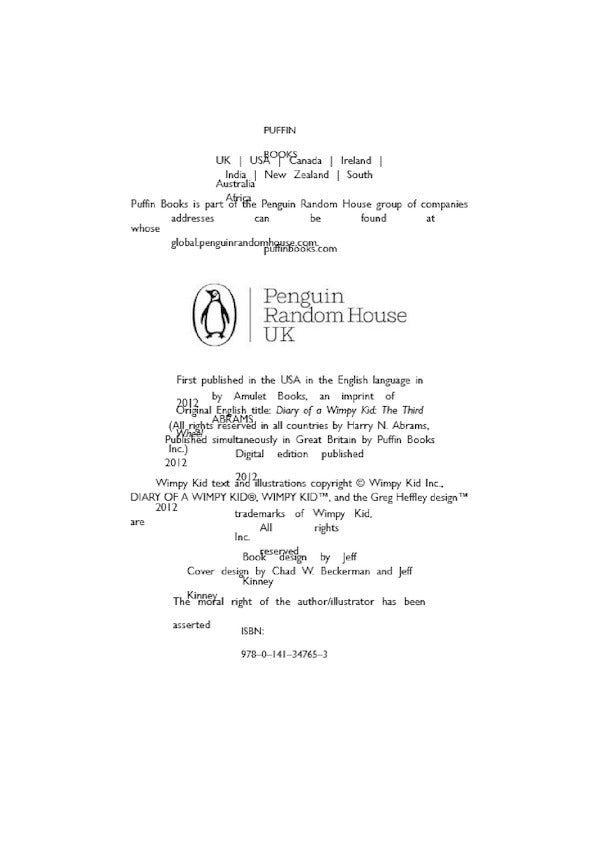 Diary of a Wimpy Kid. The Third Wheel. Book 7 / Diary of a Wimpy Kid. The Third Wheel. Book 7 Джефф Кинни 9780141345741-6