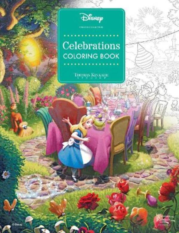 Disney Dreams Collection Thomas Kinkade Studios Celebrations Coloring Book Thomas Kinkeid studio / Студия Томаса Кинкейда 9781524893682-1