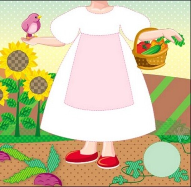 Dress up the doll. Ukrainian woman Stefania is at her grandmother's. Painter + stickers / Одягни ляльку. Україночка Стефанія у бабусі. Фарбувалка + наліпки  9789667616526-5