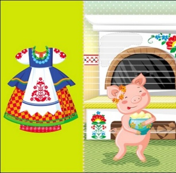 Dress up the doll. Ukrainian woman Stefania is at her grandmother's. Painter + stickers / Одягни ляльку. Україночка Стефанія у бабусі. Фарбувалка + наліпки  9789667616526-6