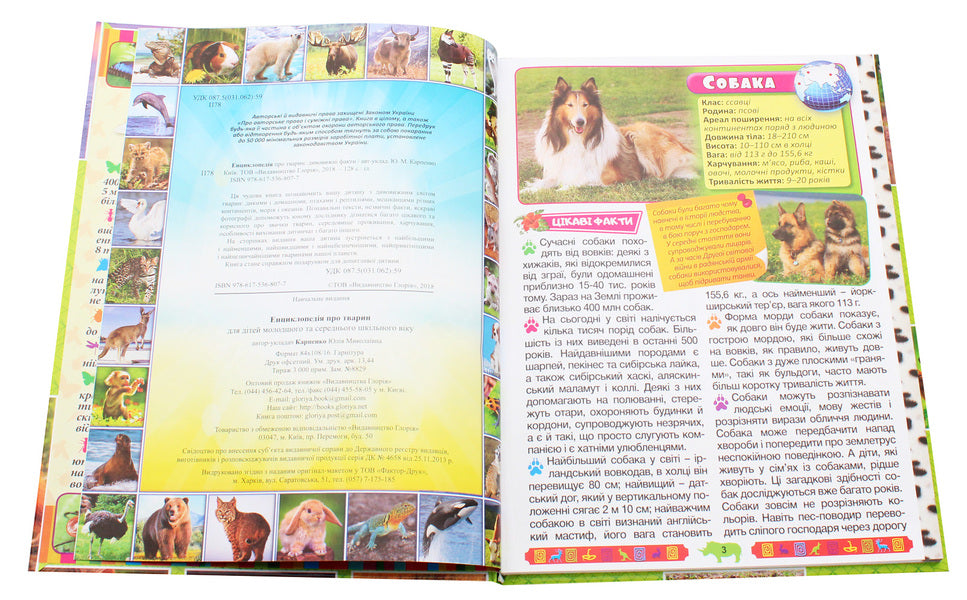 Encyclopedia of animals. Amazing facts (Green) / Енциклопедія про тварин. Дивовижні факти (Зелена) Юлия Карпенко 9786175368077-4