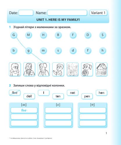 English. Diagnostic Works. 2Nd Grade (To Tutor O. Karpyuk) / Англійська мова. Діагностичні роботи. 2 клас (до підручн. О. Карпюк) Elena Bashkyrova / Олена Башкірова 9789660737662-3