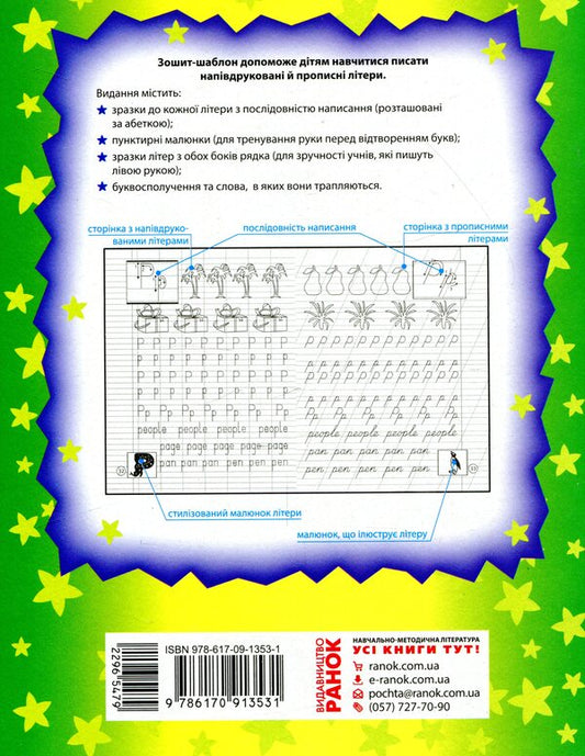 English. Template notebook for elementary school. 1-2 classes / English. Зошит-шаблон для початкової школи. 1-2 класи Татьяна Матвиенко, Лариса Пащенко 978-617-09-1353-1-2